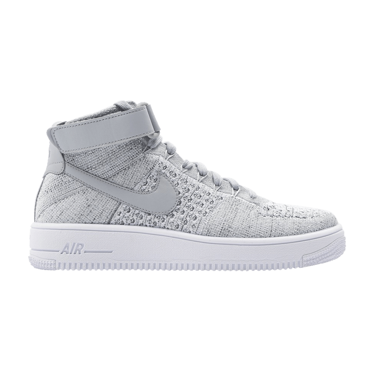 Nike Af1 Ultra Flyknit Mid Wolf Grey White