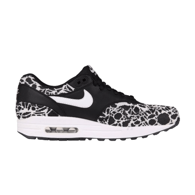 Nike Air Max 1 Jacquard Black White Metallic Silver (Women's)