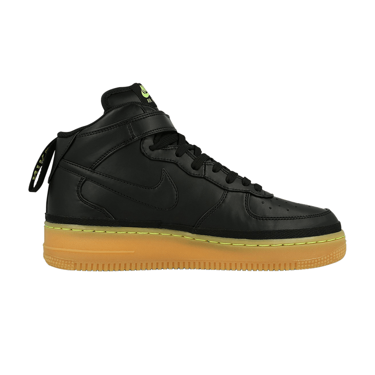 Nike Air Force 1 Mid Black Gum Volt (GS)