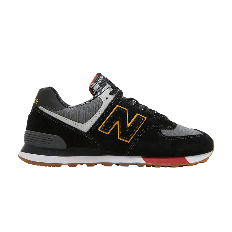 New Balance 574 Black Team Red