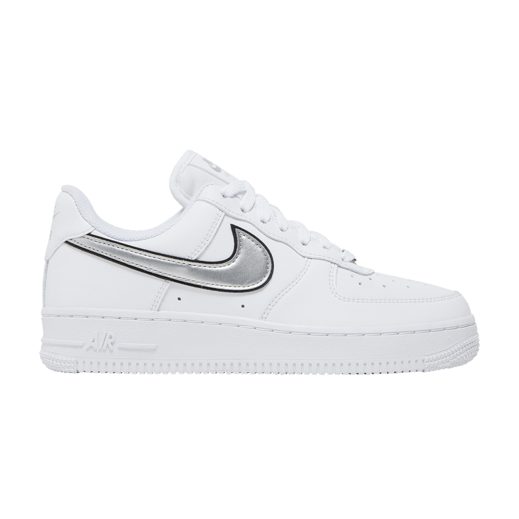 Nike Air Force 1 Low '07 Essential White Metallic Silver Black (Women's)