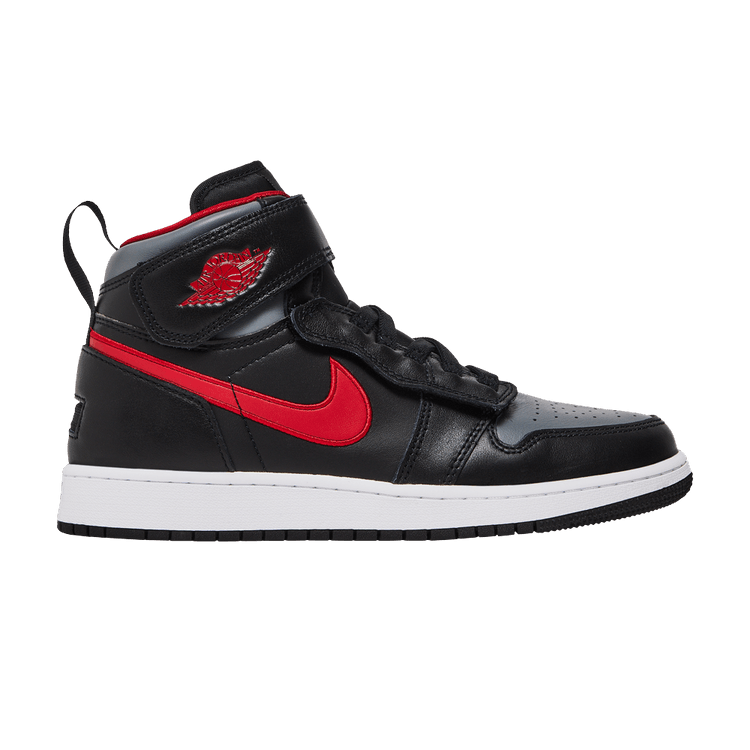 Jordan 1 High FlyEase Black Gym Red Smoke Grey (GS)