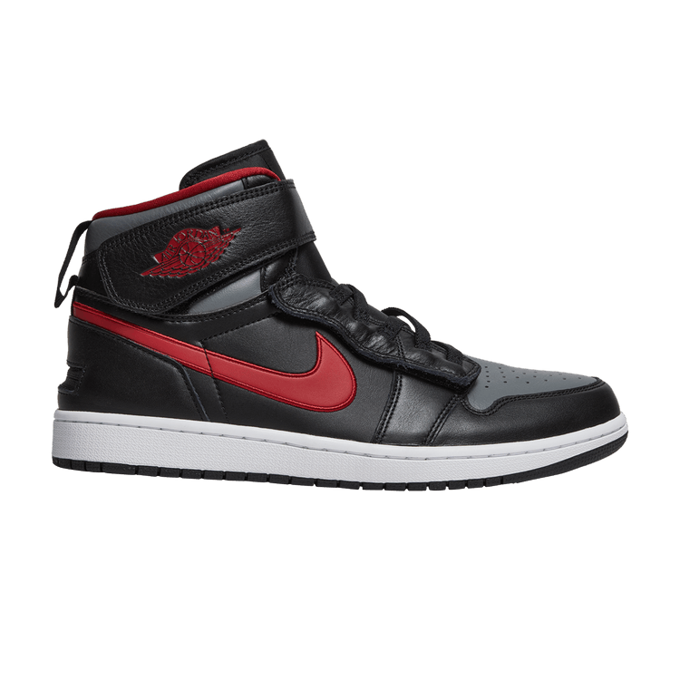 Jordan 1 High FlyEase Black Gym Red Smoke Grey