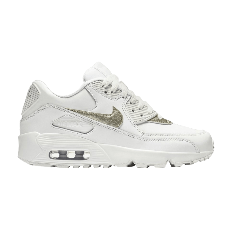 Nike Air Max 90 White Metallic Gold Star (GS)