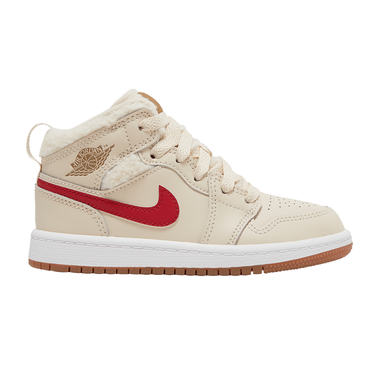 Jordan 1 Mid Utility Fleece Pearl White (PS)