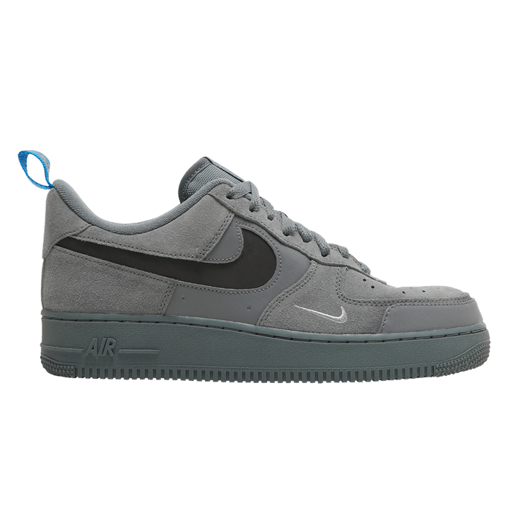 Nike Air Force 1 Low Cut Out Swoosh Grey