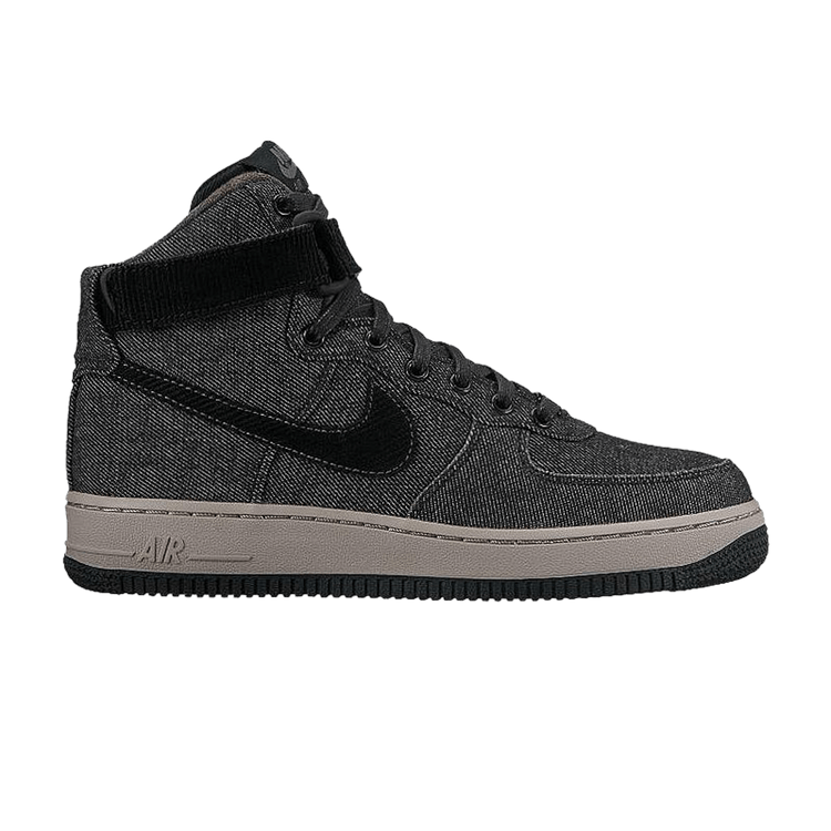 Nike Air Force 1 Hi SE Denim Black/Dark Grey-Cobblestone (Women's)