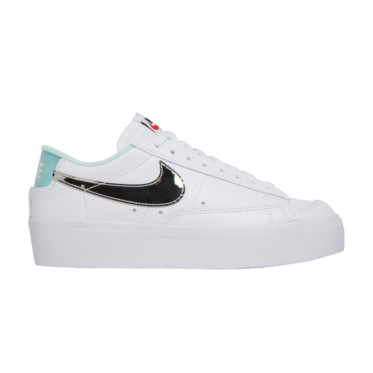 Nike Blazer Low Platform White Black Mint Foam Iridescent (Women's)