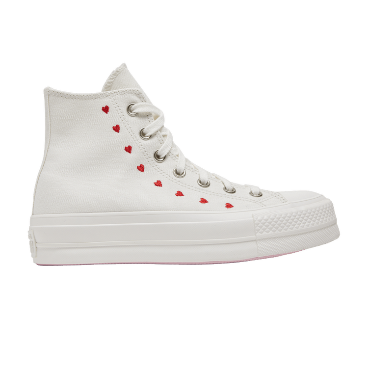 Converse Chuck Taylor All Star Lift Hi White Red (Women's)