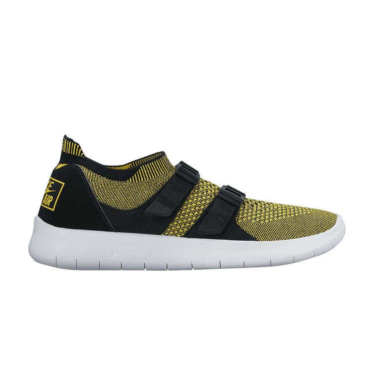 Nike Air Sockracer Flyknit Black White-Yellow Strike (Women's)