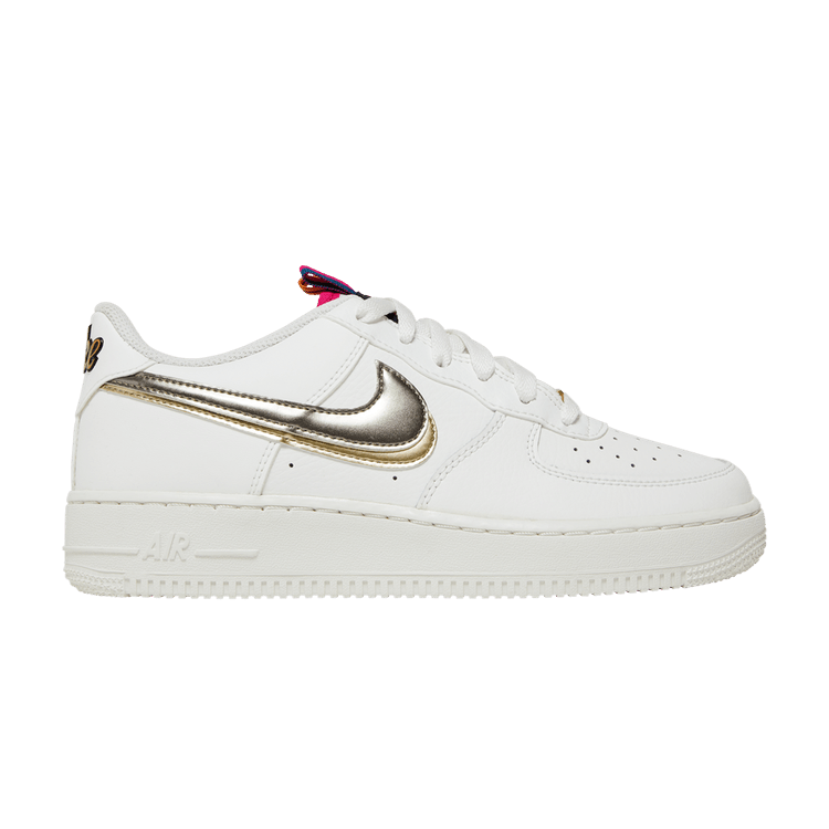 Nike Air Force 1 LV8 Double Swoosh Silver Gold (GS)