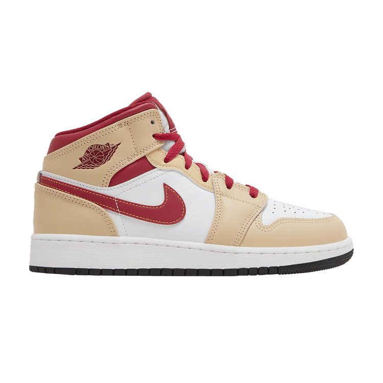 Jordan 1 Mid Light Curry Cardinal (GS)