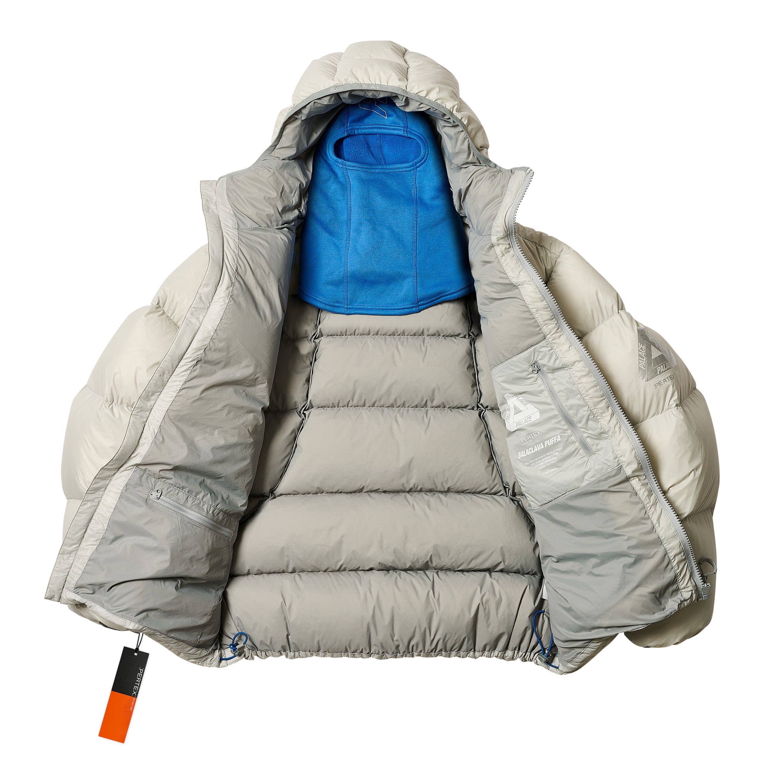 Palace Pertex Opaque Balaclava Puffa Concrete Grey