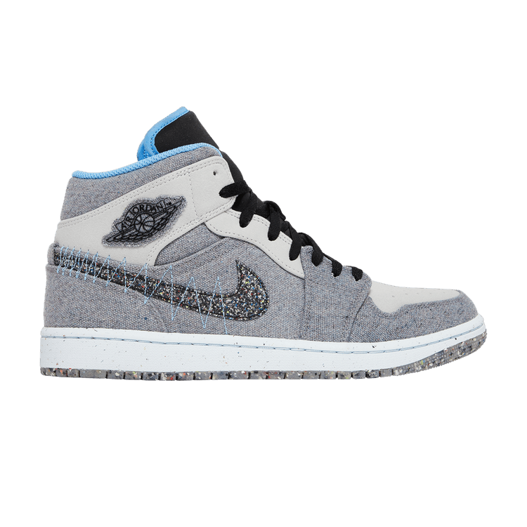 Jordan 1 Mid Crater Grey University Blue