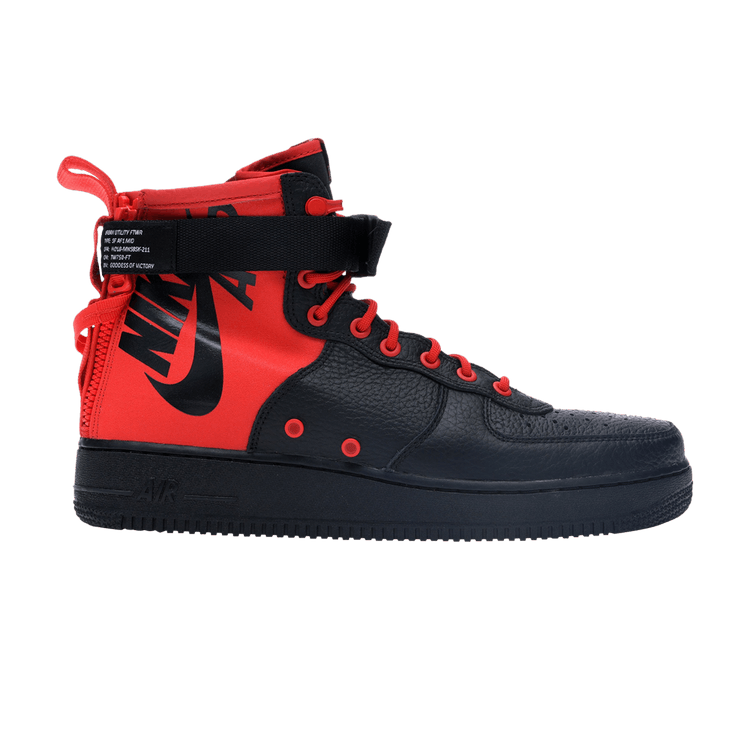 Nike SF Air Force 1 Mid Habanero Red Black