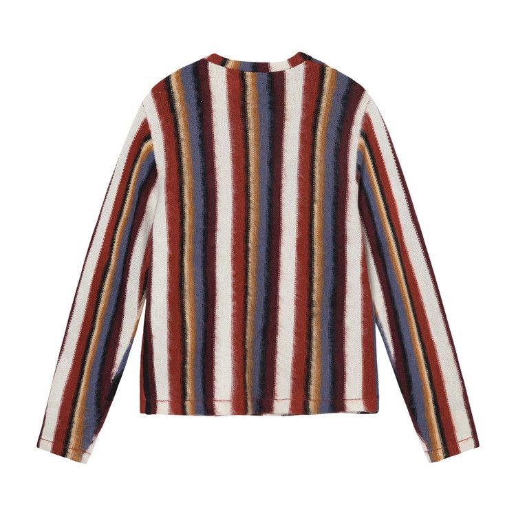 Stussy Vertical Striped Knit Crew Rust