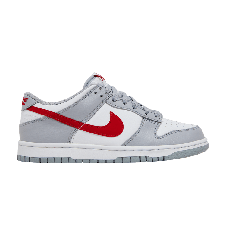 Nike Dunk Low White Wolf Grey University Red (GS)