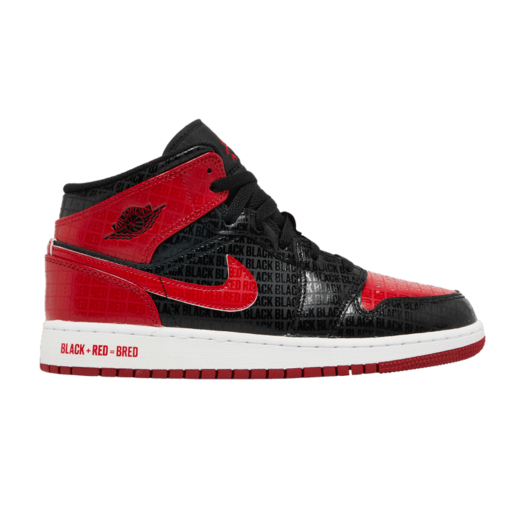 Jordan 1 Mid Bred Text (GS) - Side Kicks