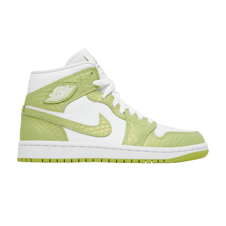 Jordan 1 Mid Green Python (Women's)