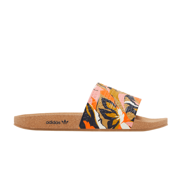 adidas Adilette Cork Slides Legend Ink Orange