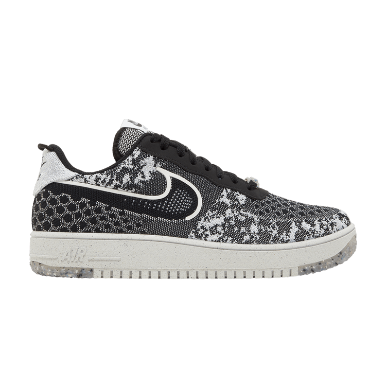 Nike Air Force 1 Low Crater Flyknit Black White Melange