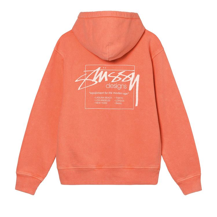 Stussy Dyed Stussy Designs Hoodie Peach