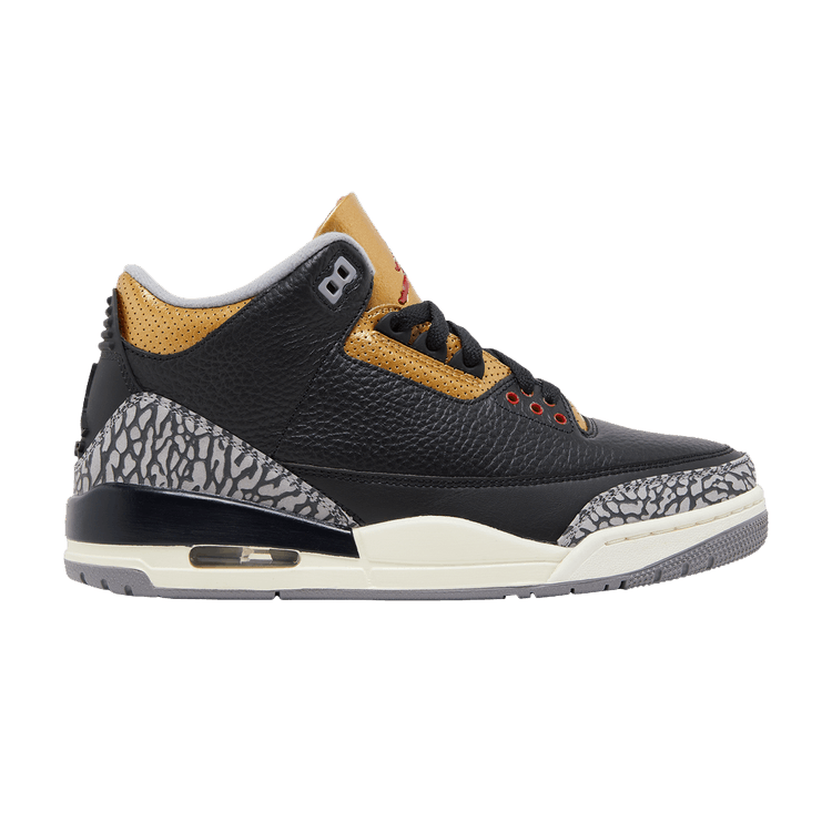 Jordan 3 Retro Black Cement Gold (Women's)