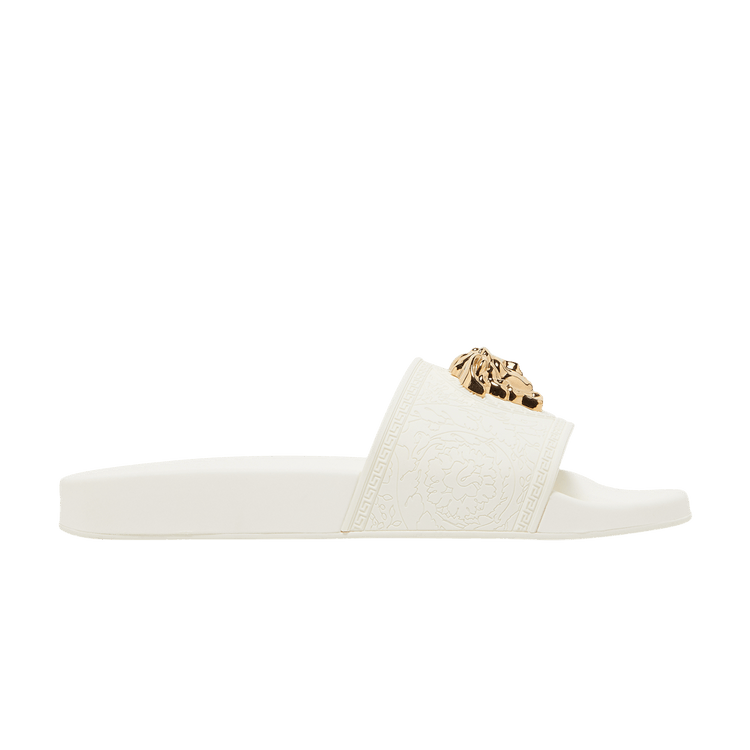 Versace Medusa Head Plaque Slide White (Women's)