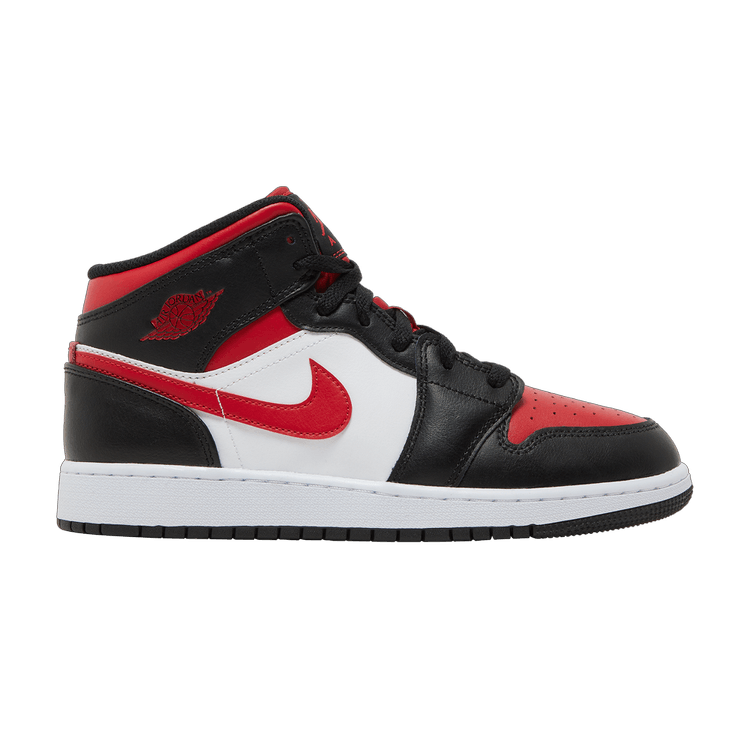 Air Jordan 1 Mid Black Fire Red (GS)