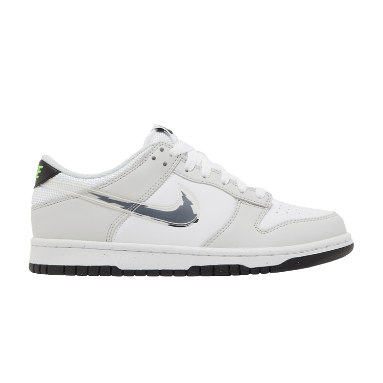 Nike Dunk Low Glitch Swoosh White Grey (GS)