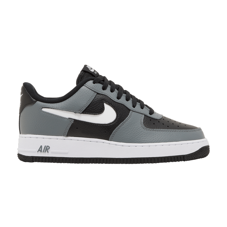 Nike Air Force 1 Low Grey Black Cut Out Swoosh