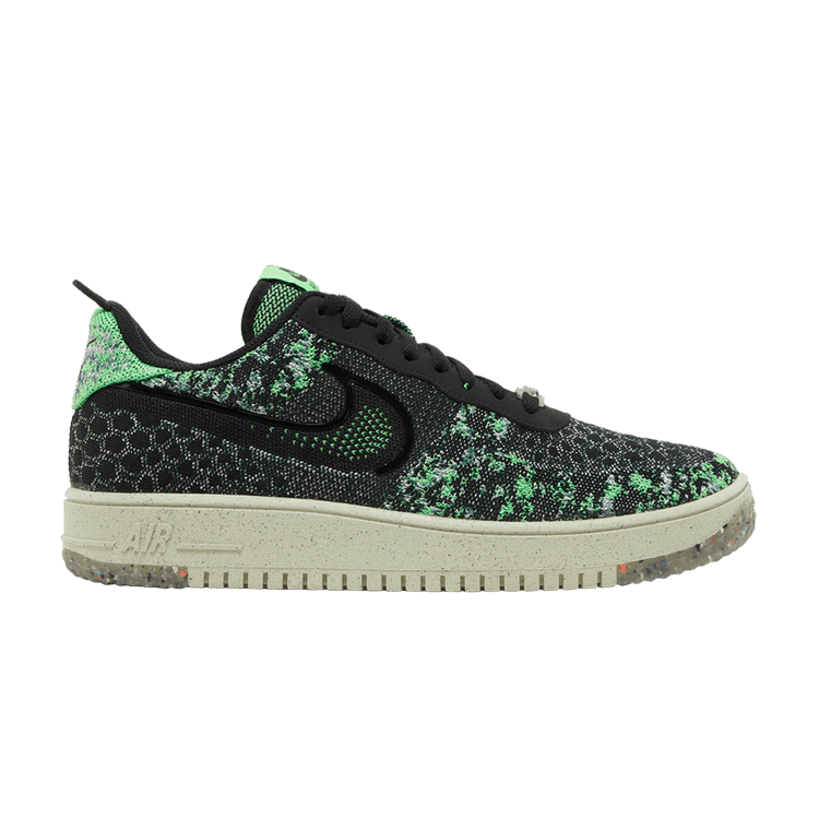 Nike Air Force 1 Low Crater Flyknit Black Volt