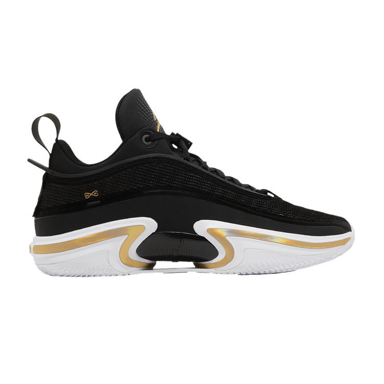 Jordan 36 Low PF Black Gold (White Sole)