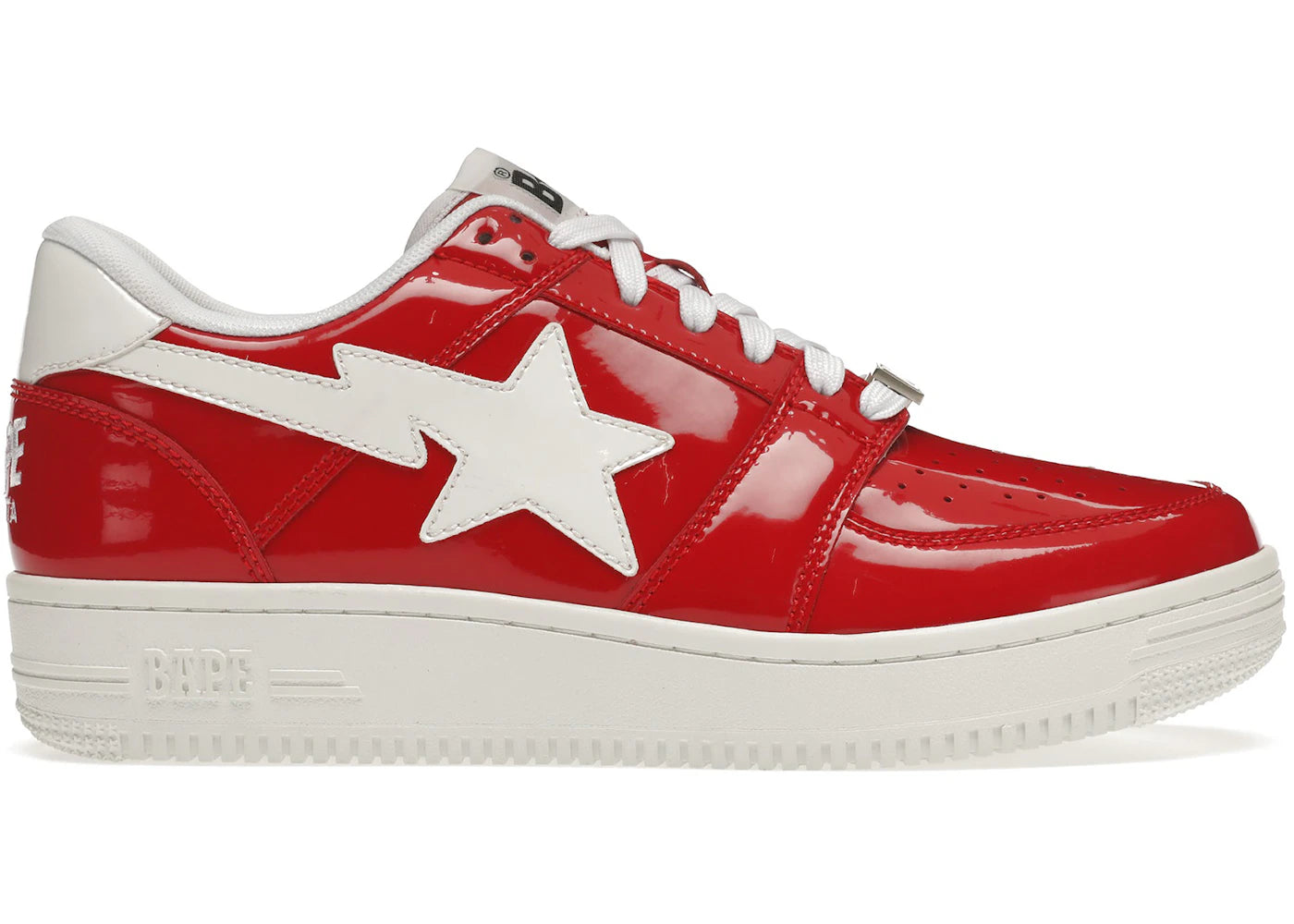 A Bathing Ape Bape Sta Low Patent Red