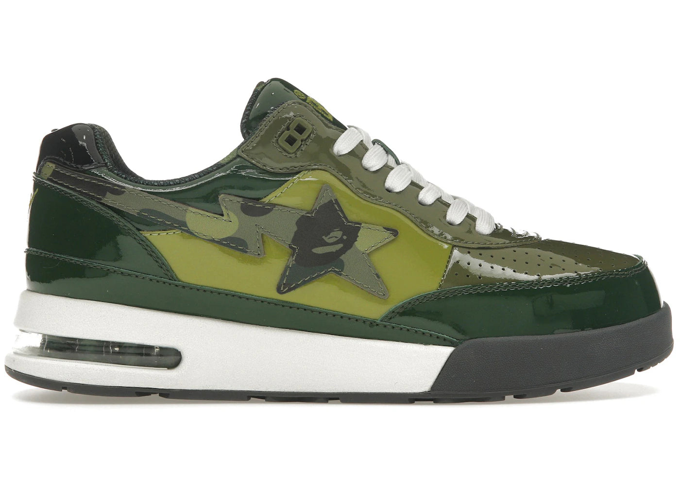 A Bathing Ape Bape Road Sta Patent Leather Green (2022)