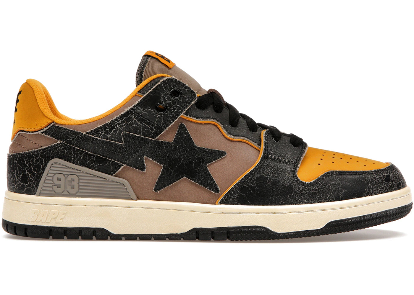 A Bathing Ape Bape SK8 Sta Vintage Black Yellow