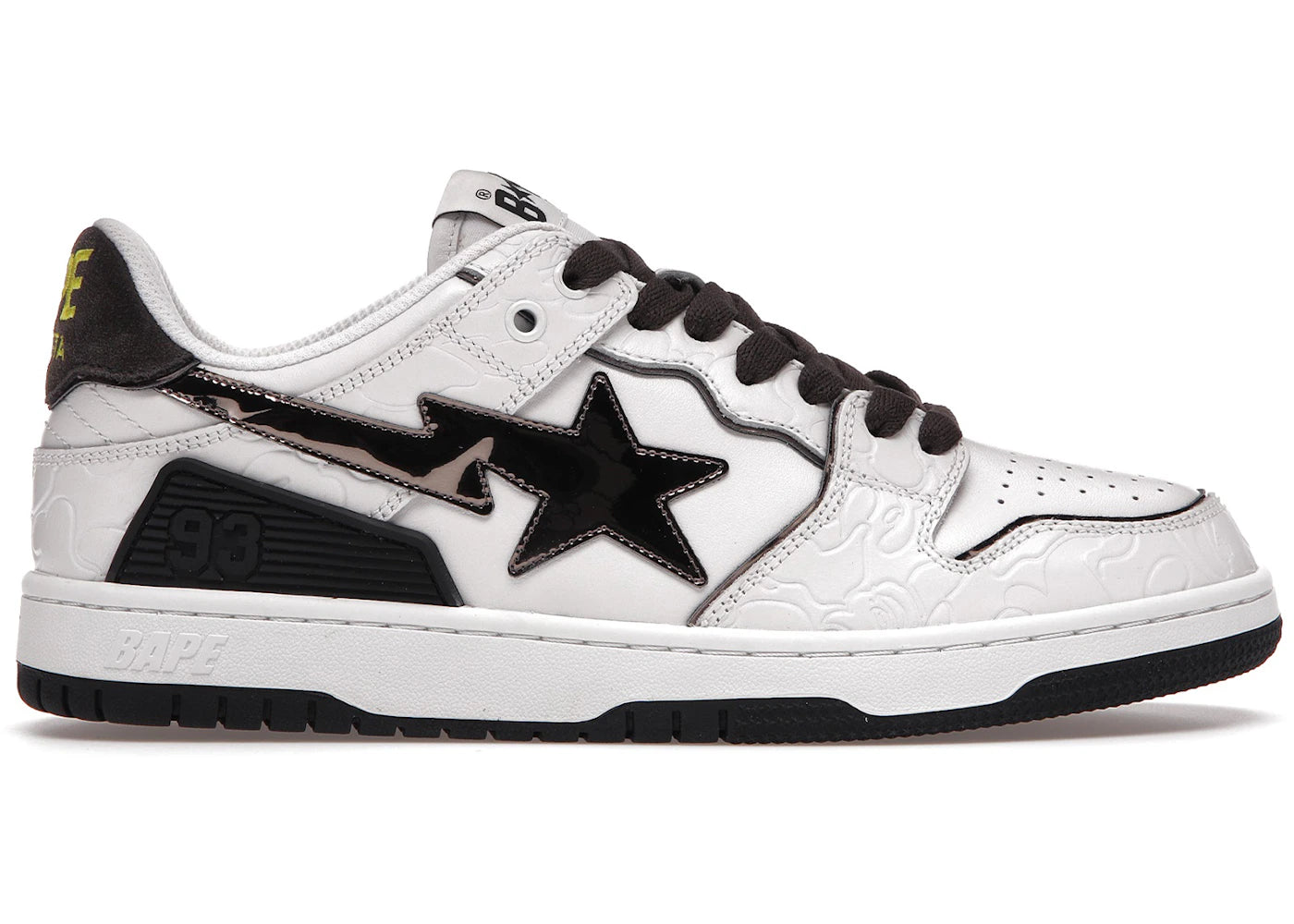 A Bathing Ape Bape SK8 Sta White Silver