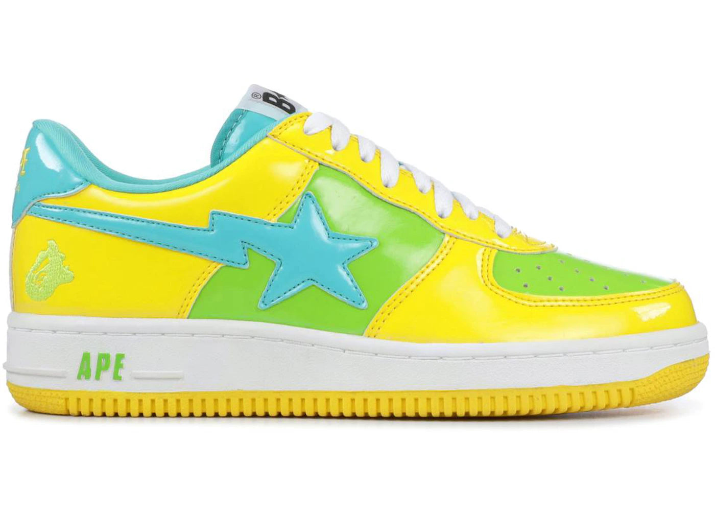 A Bathing Ape Bape Sta Green Yellow