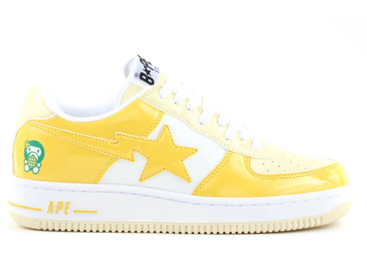 A Bathing Ape Bape Sta Low Baby Milo White Yellow