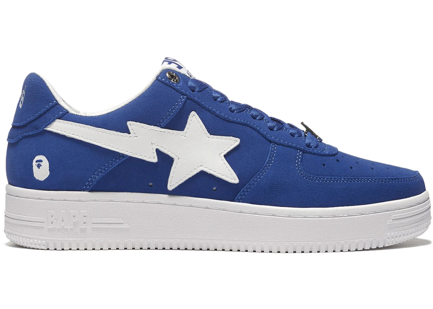 A Bathing Ape Bape Sta Low Blue Suede