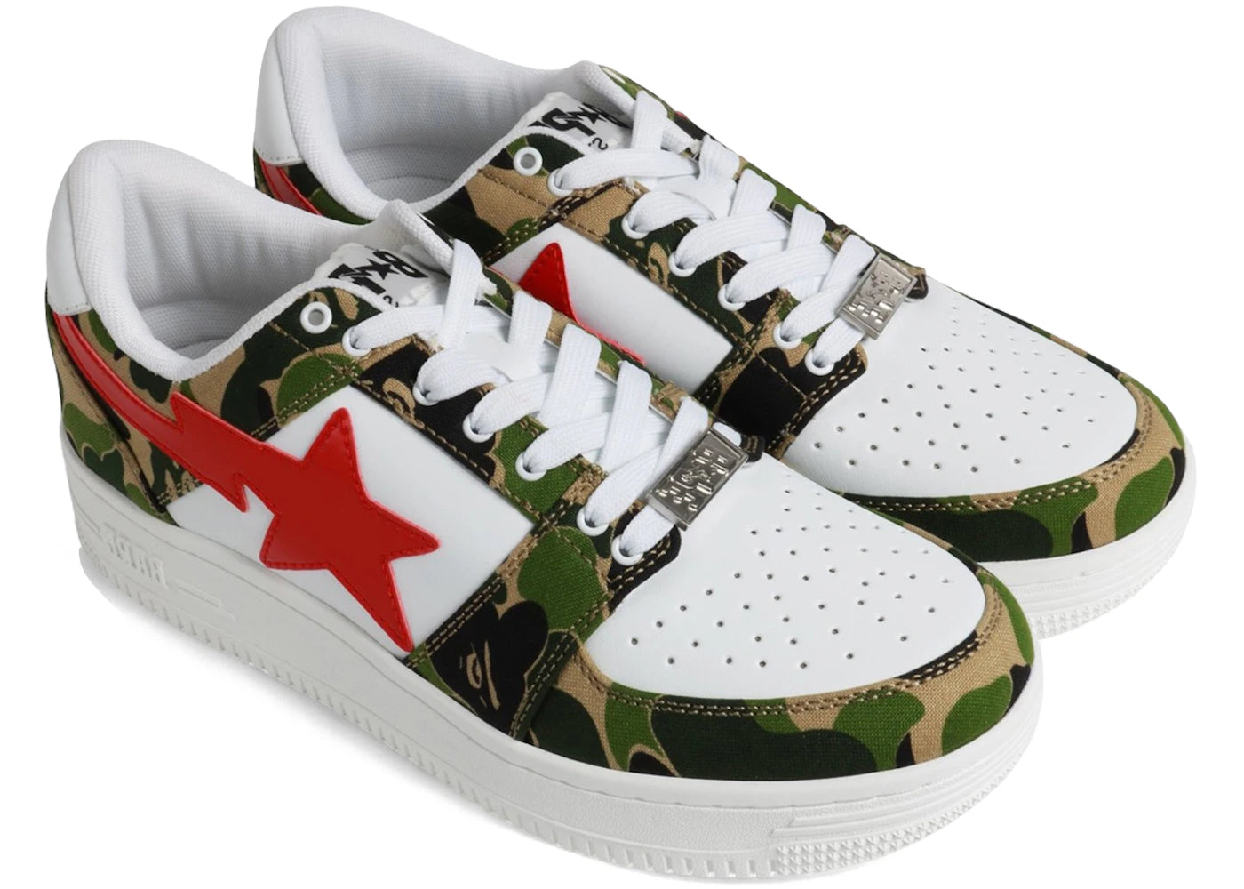 A Bathing Ape Bape Sta Low Green Camo Red