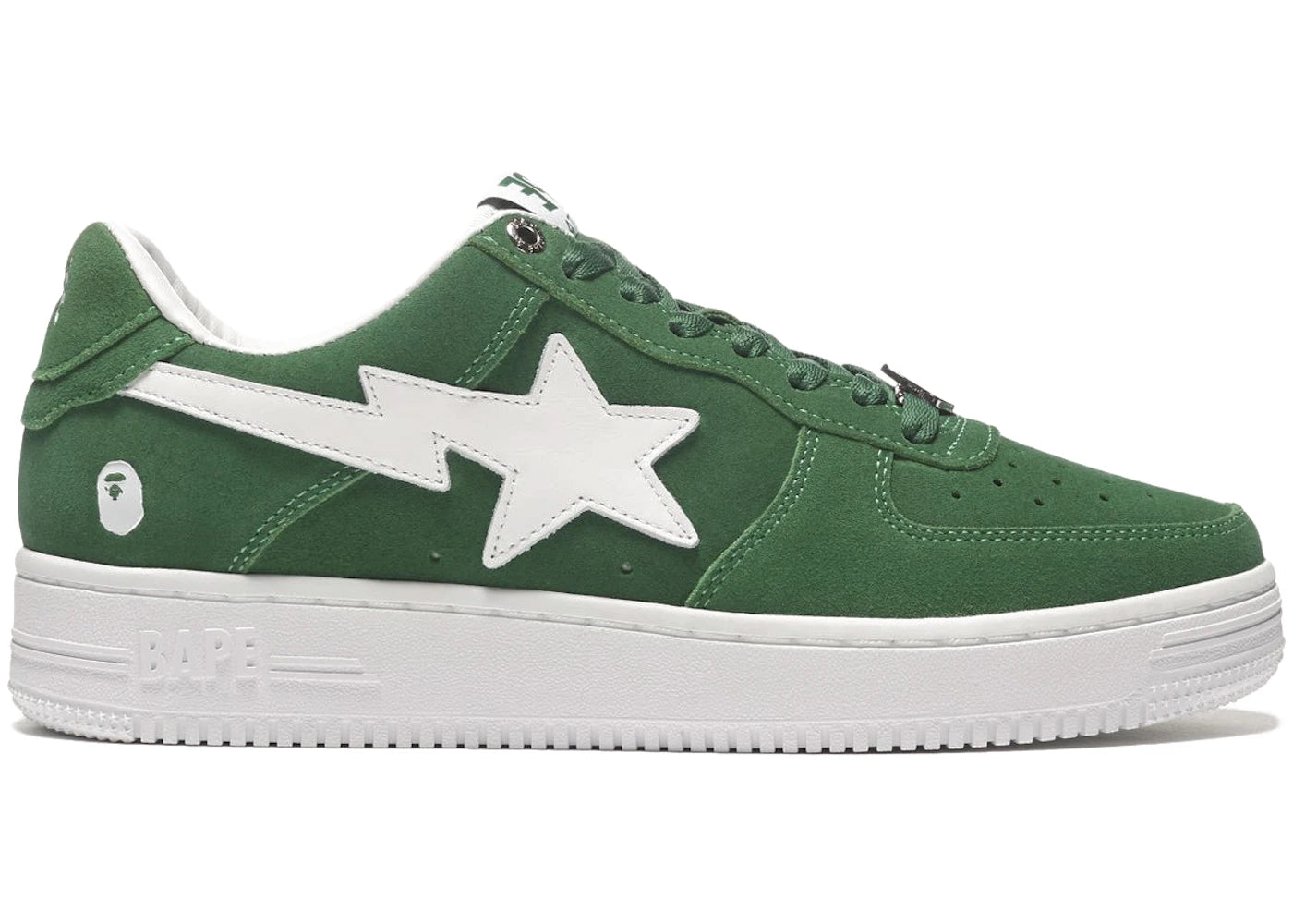 A Bathing Ape Bape Sta Low Green Suede