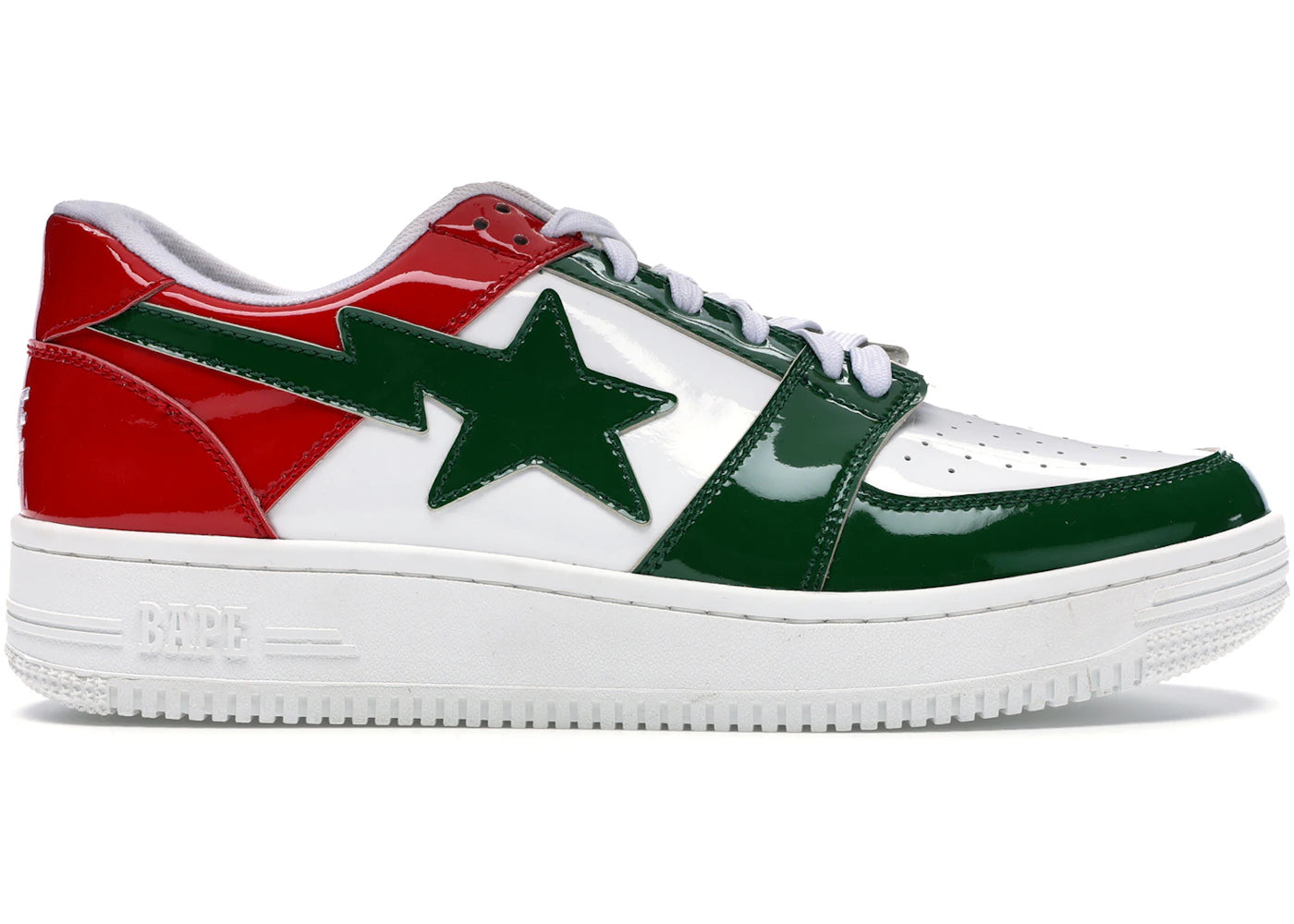 A Bathing Ape Bape Sta Low Green White Red (2019)