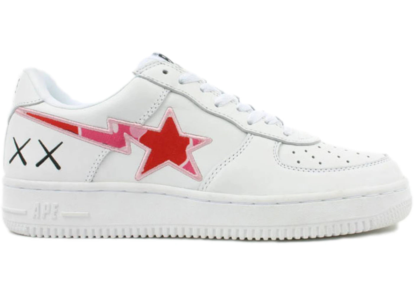 A Bathing Ape Bape Sta Low KAWS White Pink Camo
