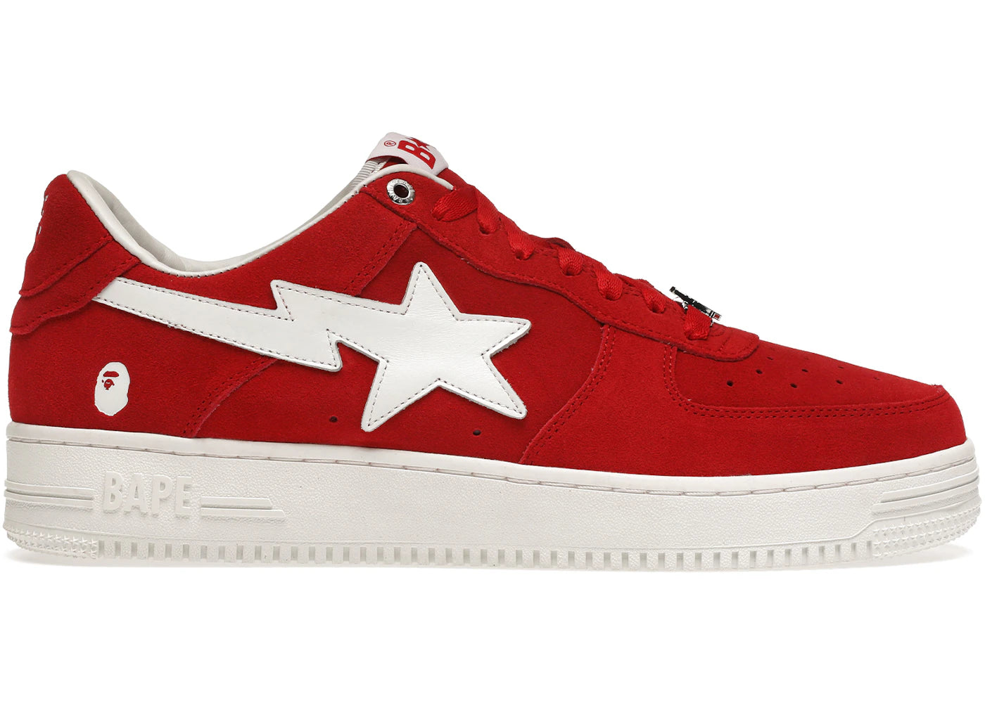 A Bathing Ape Bape Sta Low Red Suede