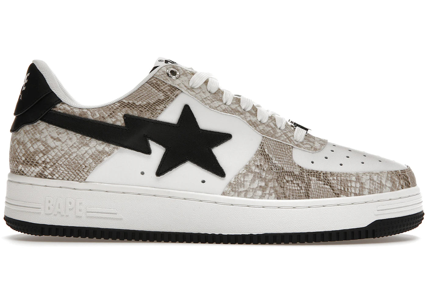 A Bathing Ape Bape Sta Snake Skin Beige