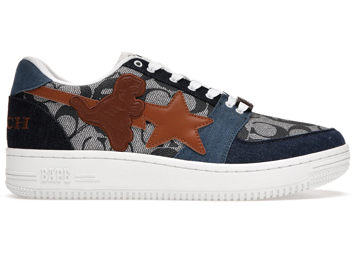 A Bathing Ape Bape Sta Low Coach Blue