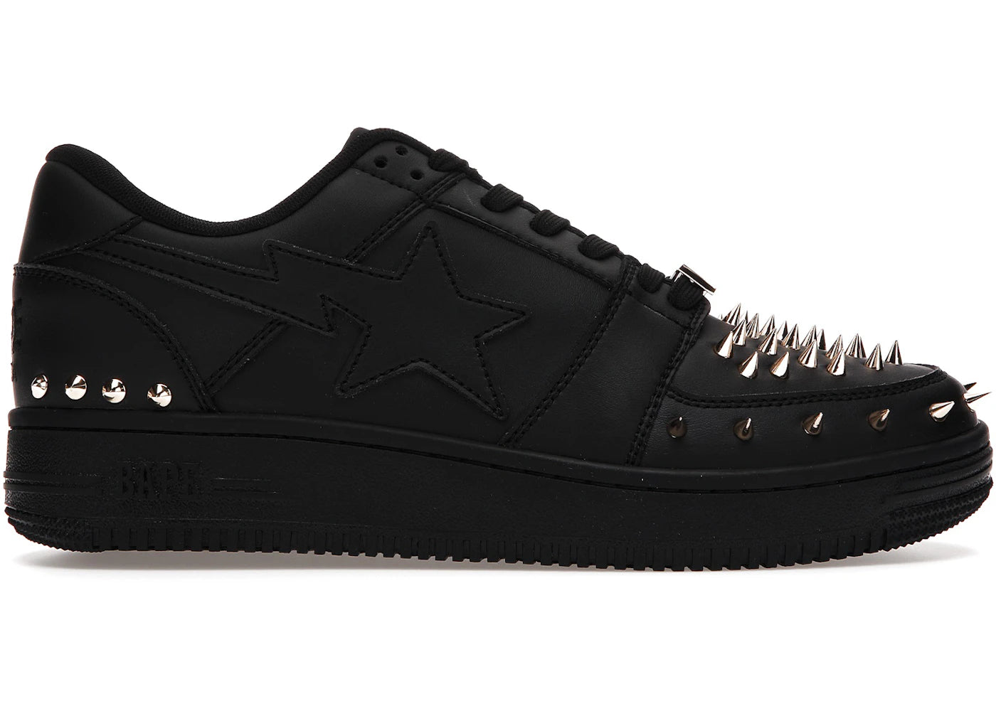 A Bathing Ape Bape Sta Low Black Gold Studded