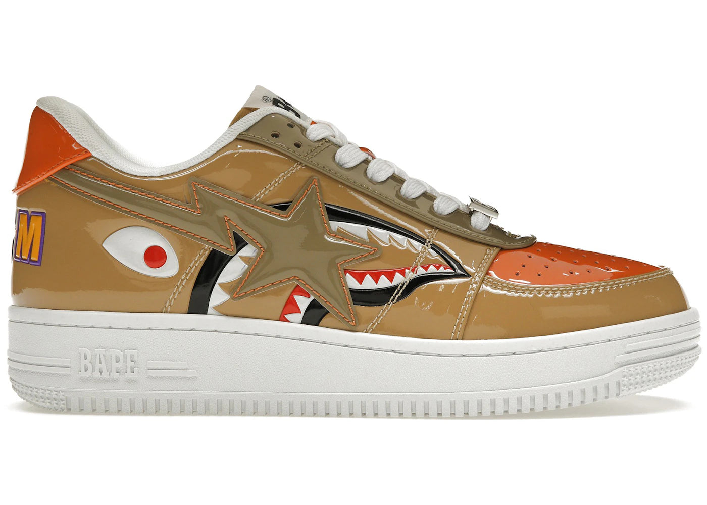 A Bathing Ape Bape Sta Low Mad Shark Tan Orange