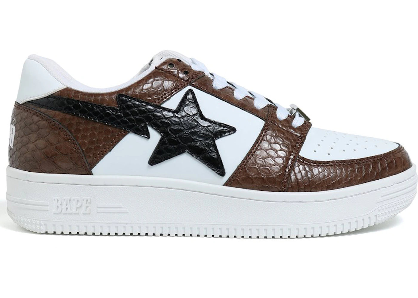 A Bathing Ape Bape Sta Low Snake Brown